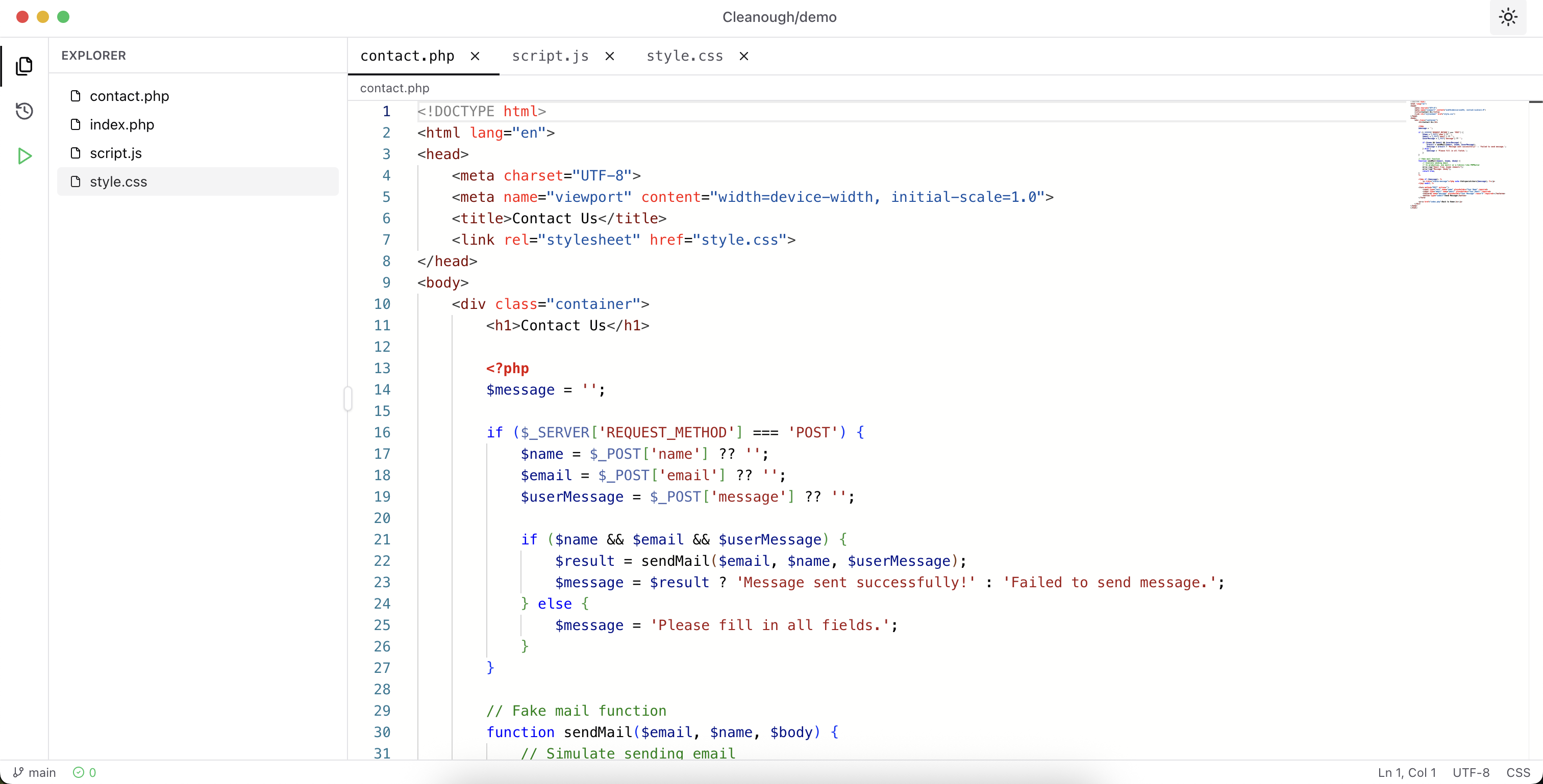 Cleanough app preview